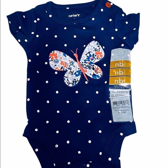 Carter’s | Polka Dot Butterfly Onesie - Picture 5 of 5